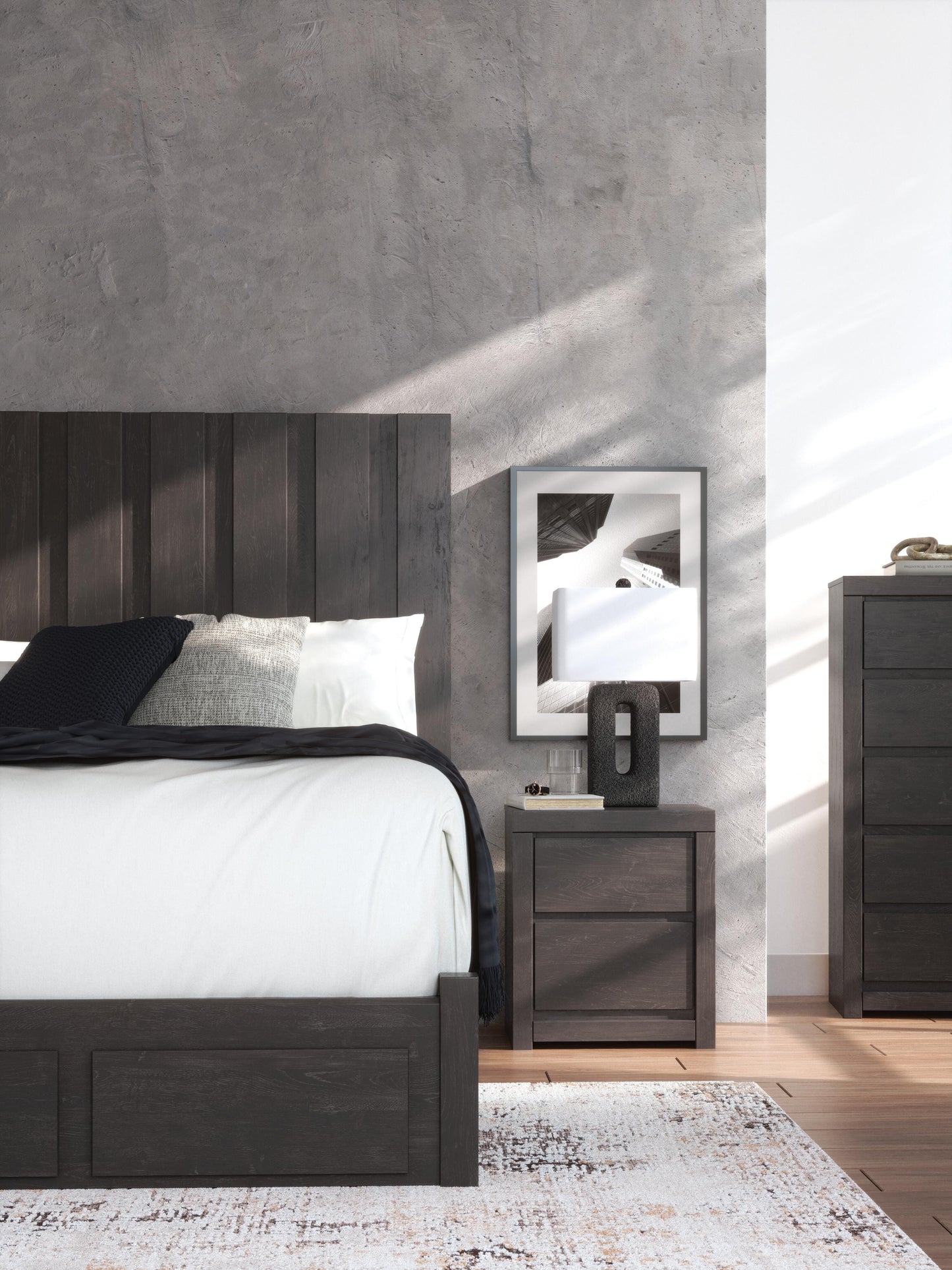 Ashley Parlayon Charcoal Nightstand