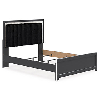Ashley Birmonton Black Queen Upholstered Panel Headboard