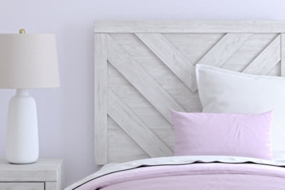 Ashley Cayboni Whitewash Twin Panel Bed