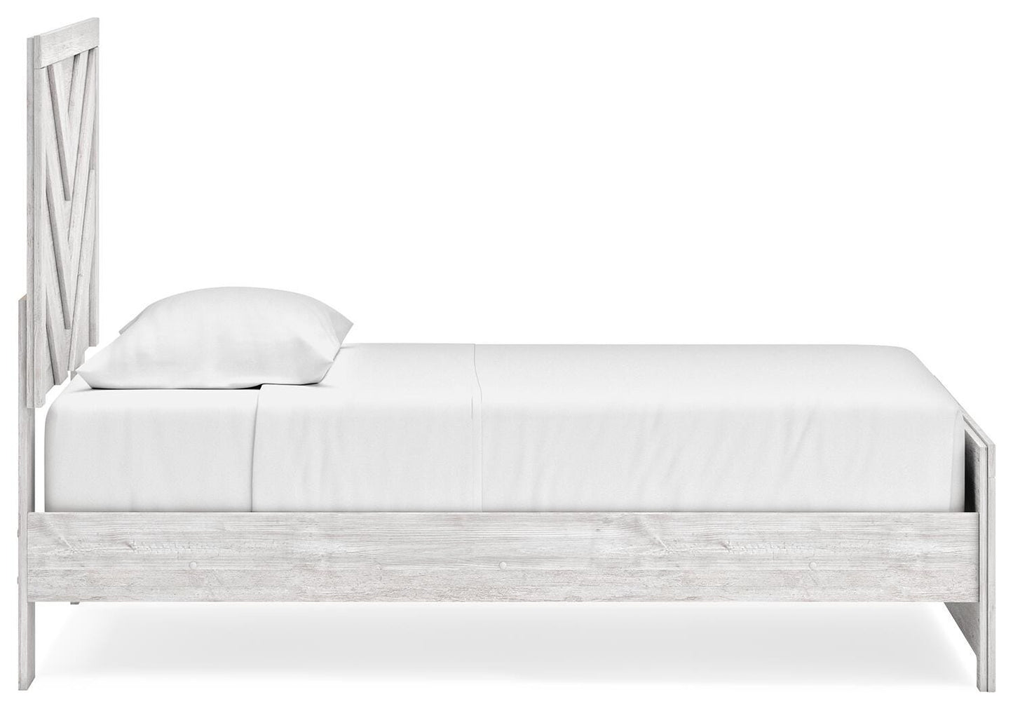 Ashley Cayboni Whitewash Twin Panel Bed