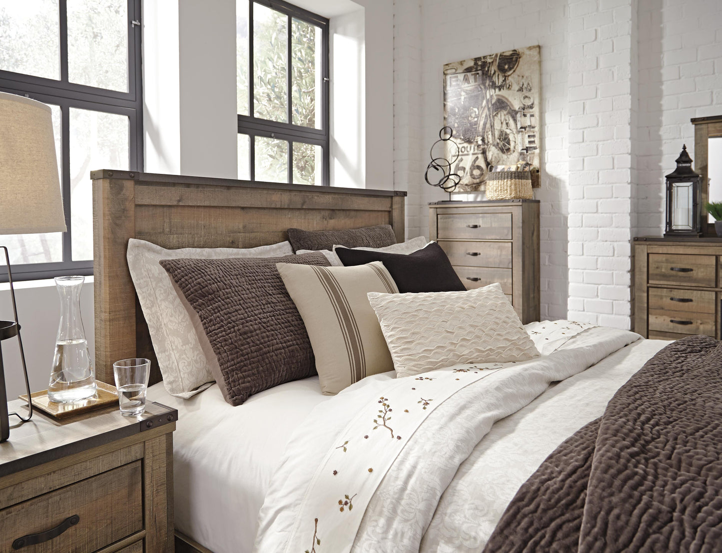 Ashley Trinell Brown Queen Panel Headboard