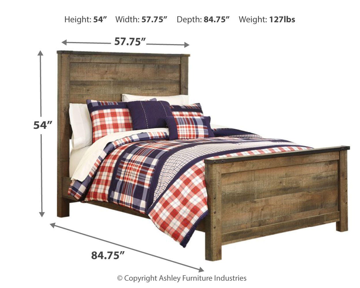 Ashley Trinell Brown Full Panel Bed