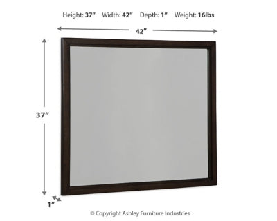 Ashley Neymorton Dark Grayish Brown Bedroom Mirror