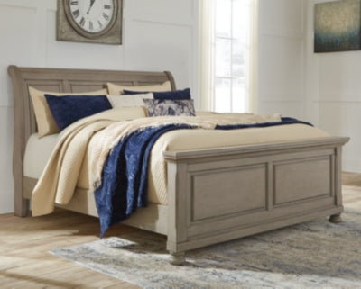 Ashley Lettner Light Gray Queen Sleigh Bed