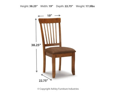 Ashley Berringer Rustic Brown Dining Chair (Set of 2)