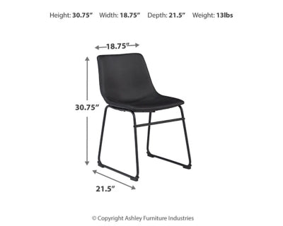 Ashley Centiar Black Dining Chair (Set of 2)