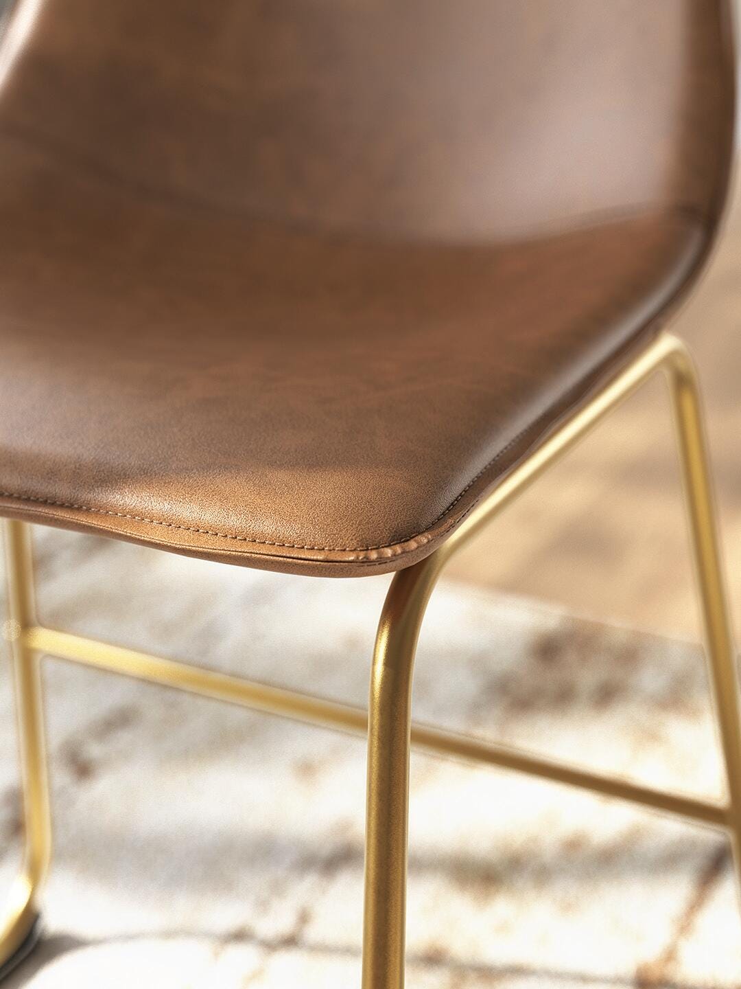Ashley Crandox Brown Gold Dining Chair (Set of 2)
