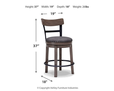 Ashley Caitbrook Gray Counter Height Bar Stool