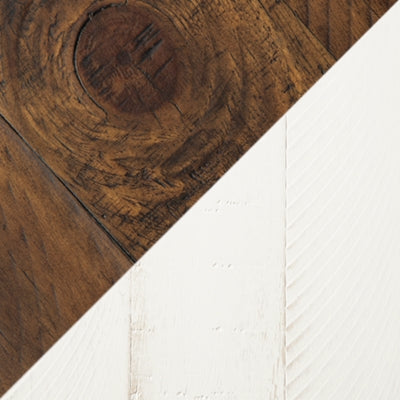 Ashley Valebeck White Brown Counter Height Dining Table