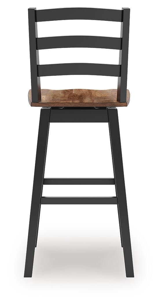 Ashley Wildenauer Brown Black Bar Height Bar Stool (Set of 2)
