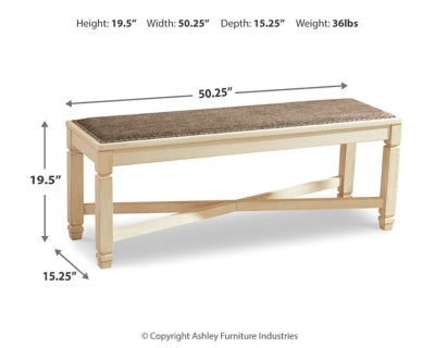 Ashley Bolanburg Two-tone Dining Bench