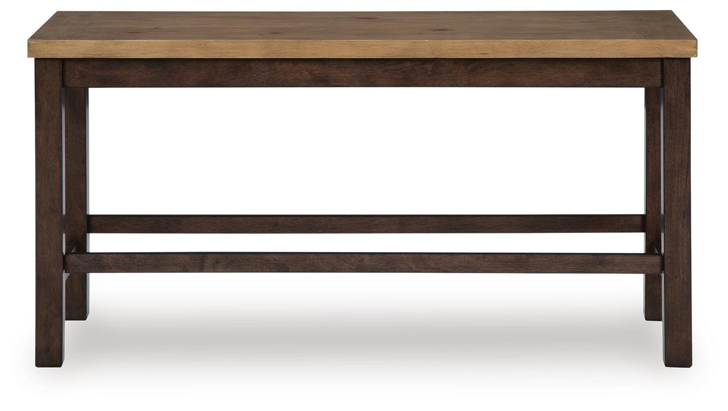 Ashley Anixburg Light Brown Dark Brown Counter Height Dining Bench