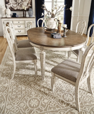 Ashley Realyn Chipped White Ribbon Back Dining Chair (Set of 2)