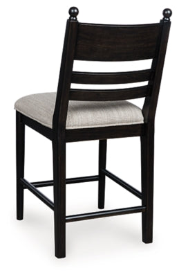 Ashley Chadworth Black Counter Height Barstool (Set of 2)