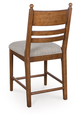 Ashley Chadworth Brown Counter Height Barstool (Set of 2)