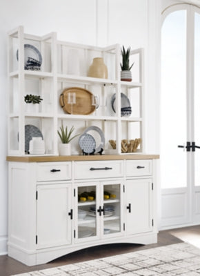 Ashley Ashbryn White Natural Dining Hutch