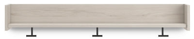 Ashley Socalle Light Natural Wall Mounted Coat Rack with Shelf