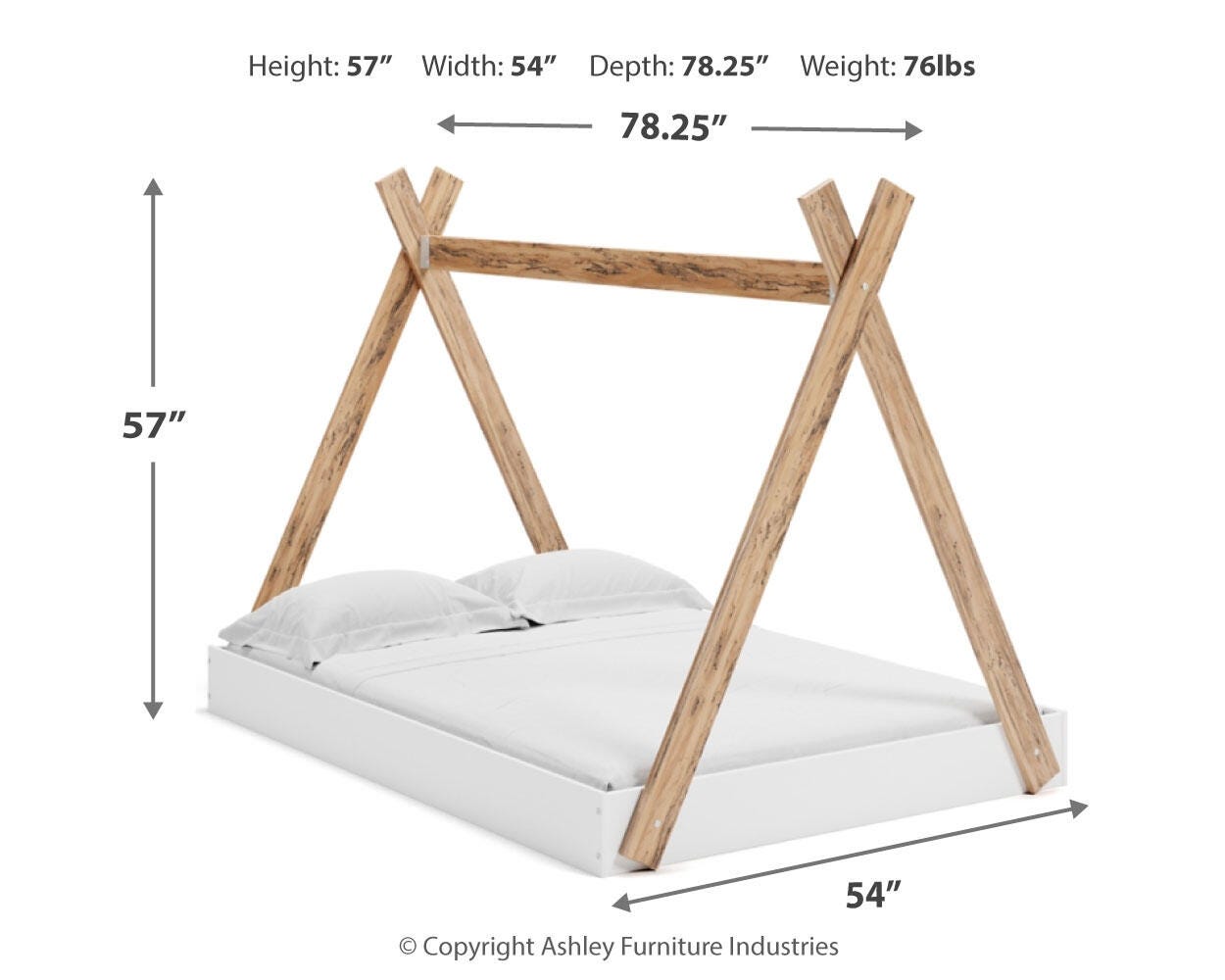 Ashley Piperton Two-tone Brown White Full Tent Complete Bed in Box
