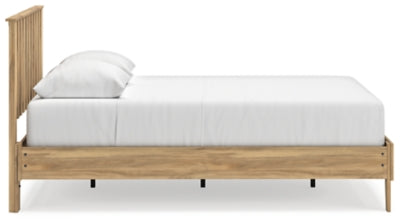 Ashley Bermacy Light Brown Queen Platform Panel Bed
