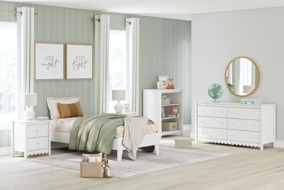 Ashley Hallityn White Twin Platform Bed