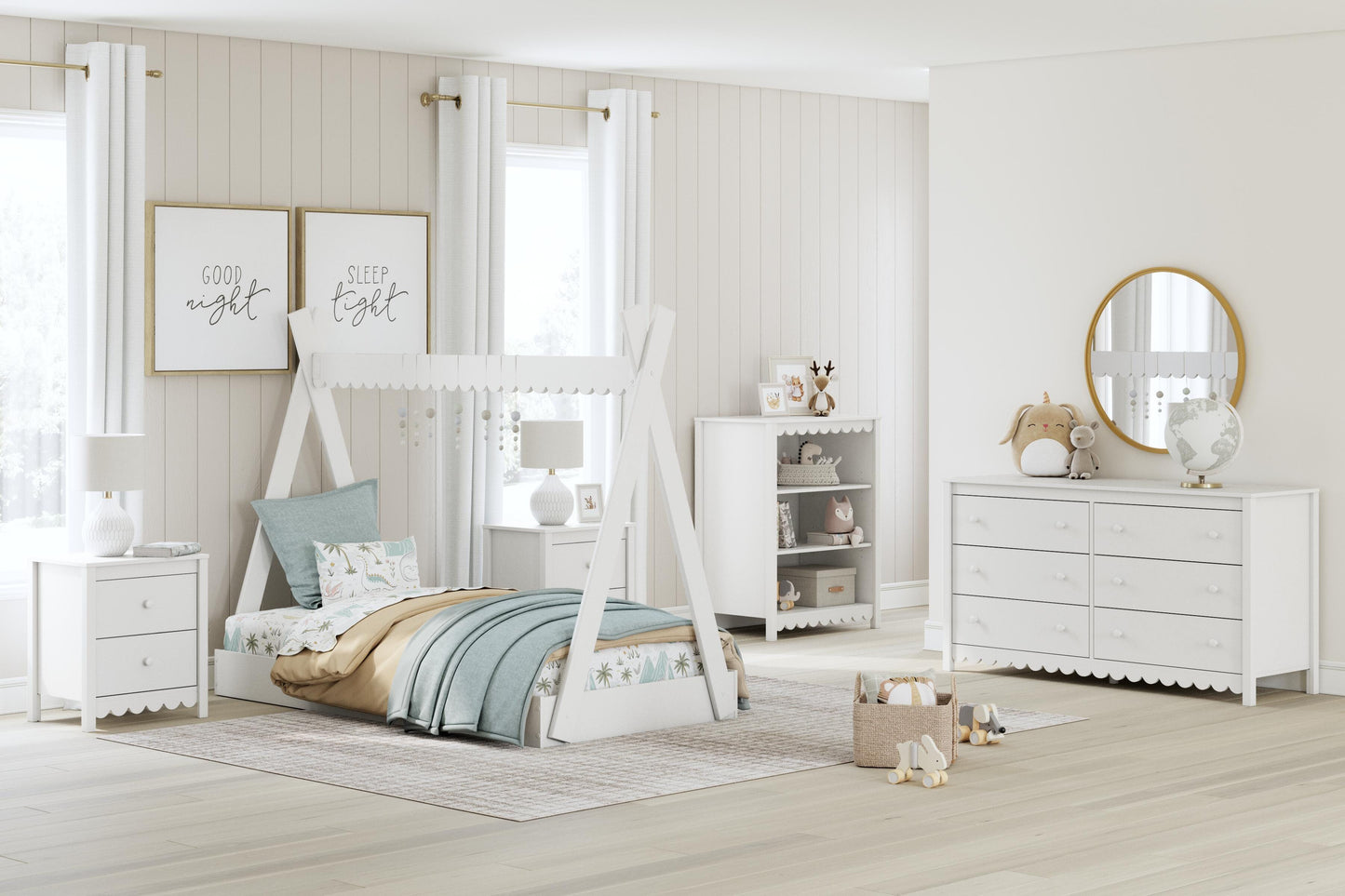 Ashley Hallityn White Twin Tent Bed