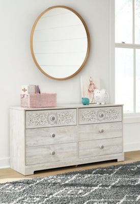 Ashley Paxberry Whitewash 59" W Dresser
