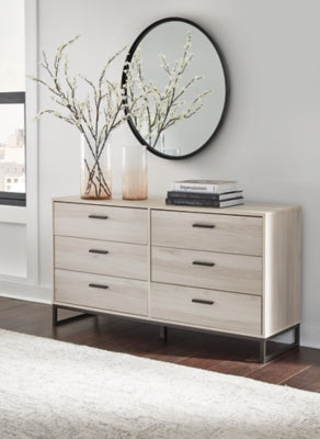 Ashley Socalle Light Natural 6 Drawer Dresser