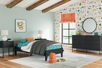 Ashley Socalle Black Twin Platform Bed