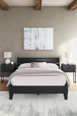 Ashley Socalle Black Queen Panel Platform Bed