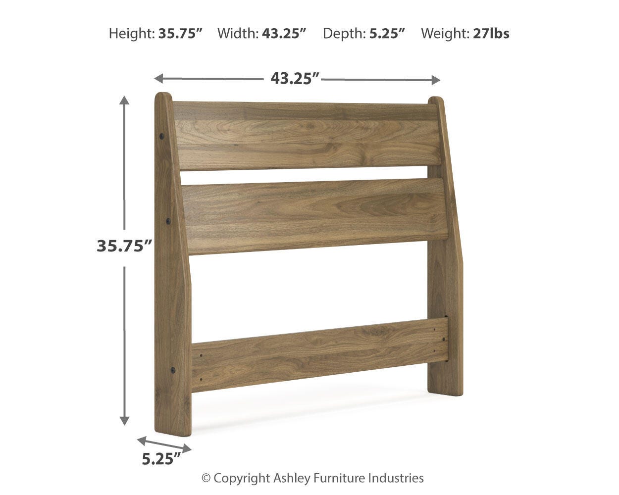 Ashley Deanlow Honey Twin Panel Headboard