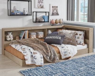 Ashley Oliah Natural Twin Bookcase Storage Bed