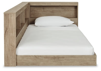 Ashley Oliah Natural Twin Bookcase Storage Bed