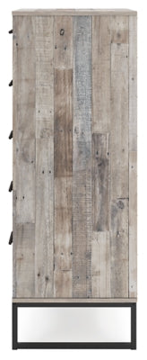 Ashley Neilsville Whitewash Gray 5 Drawer Chest