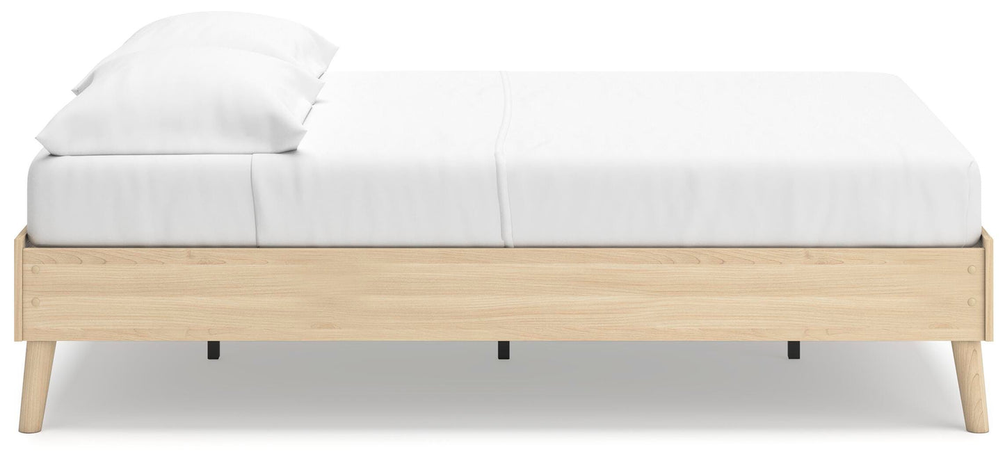 Ashley Cabinella Tan Full Platform Bed