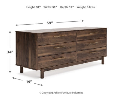 Ashley Calverson Mocha 6 Drawer Dresser