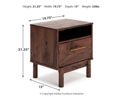 Ashley Calverson Mocha Nightstand