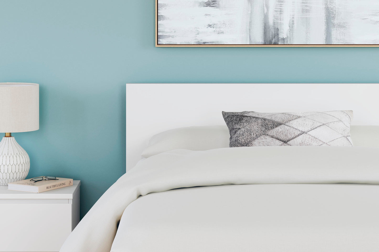 Ashley Onita White Full Panel Platform Bed