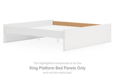 Ashley Onita White King Platform Bed Panels