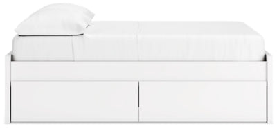 Ashley Onita White Full Platform Bed with 1 Side Storage
