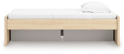 Ashley Onita Natural Twin Platform Bed with 1 Side Storage