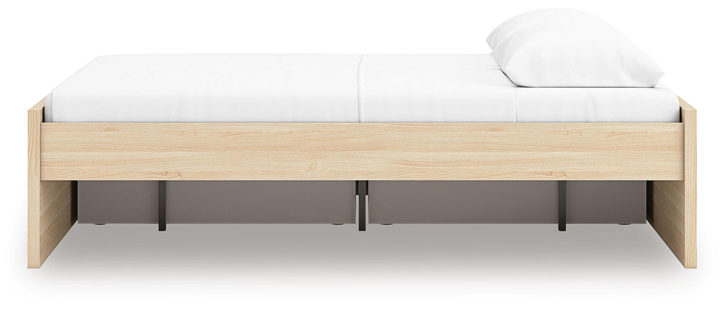 Ashley Onita Natural Queen Platform Bed with 2 Side Storage