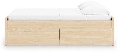Ashley Onita Natural Full Platform Bed with 2 Side Storage