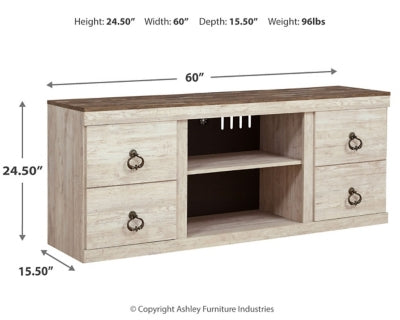 Ashley Willowton Whitewash 60" TV Stand