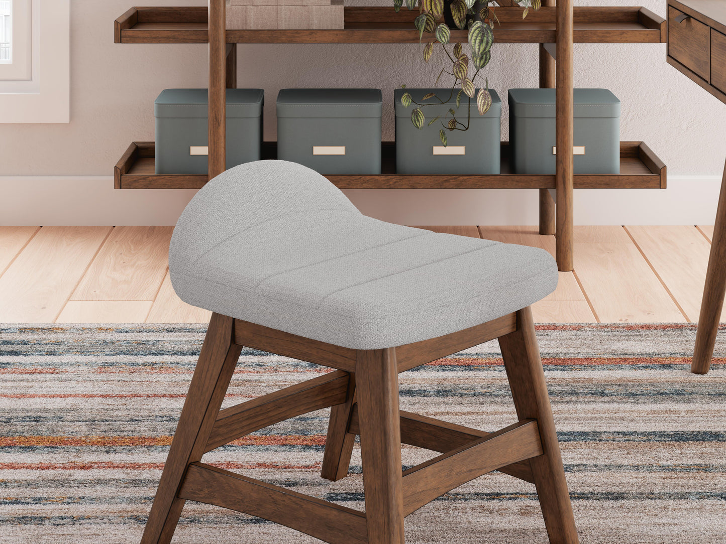 Ashley Lyncott Light Gray Brown Home Office Desk Chair