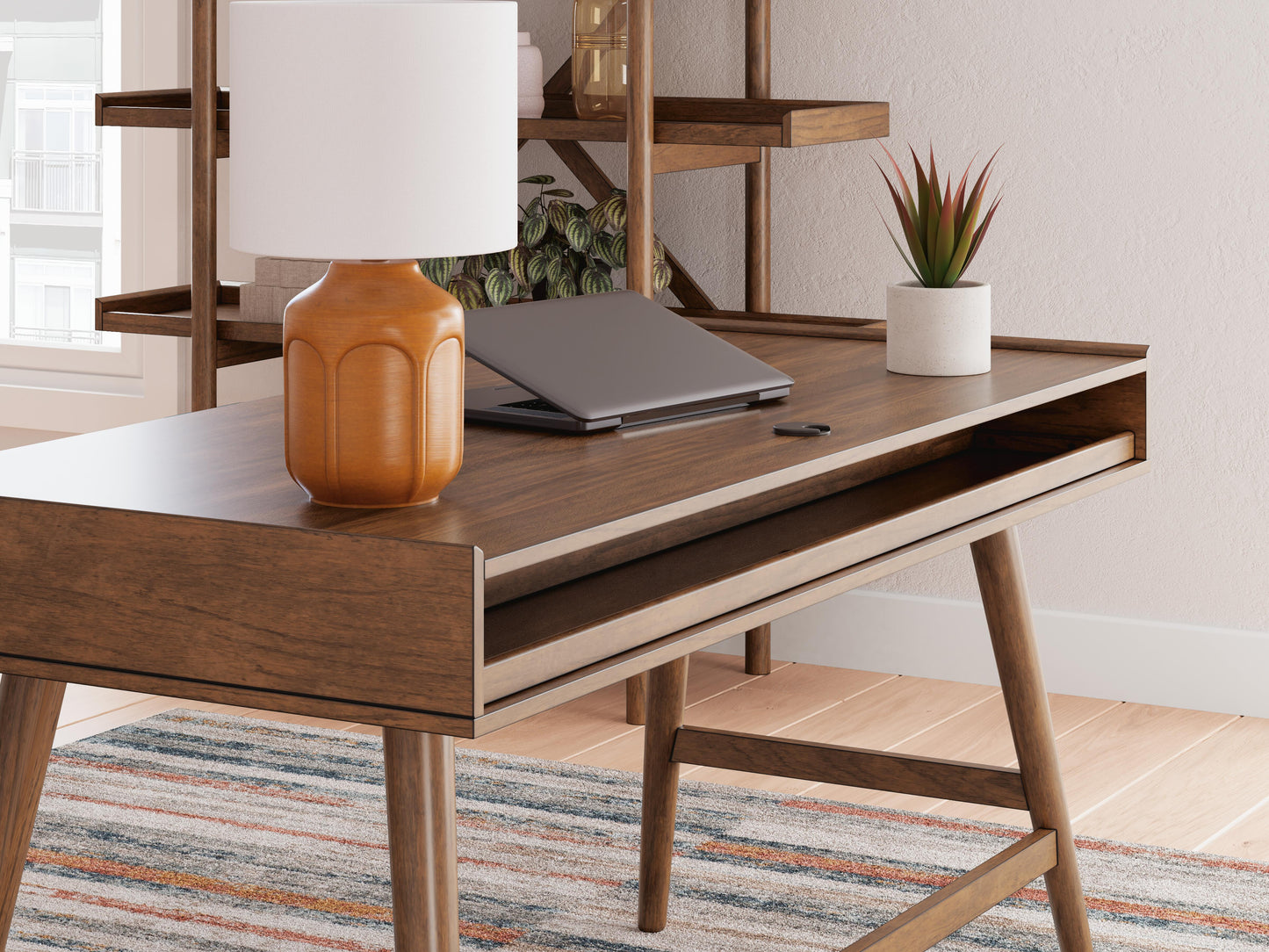 Ashley Lyncott Brown 60" Home Office Desk