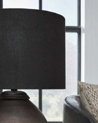 Ashley Naareman Metallic Black Table Lamp