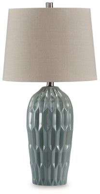 Ashley Hadbury Pale Blue Teal Table Lamp (Set of 2)