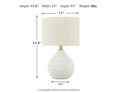 Ashley Wardmont White Table Lamp