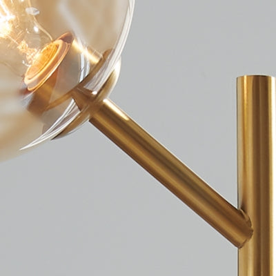 Ashley Abanson Amber Gold Finish Floor Lamp