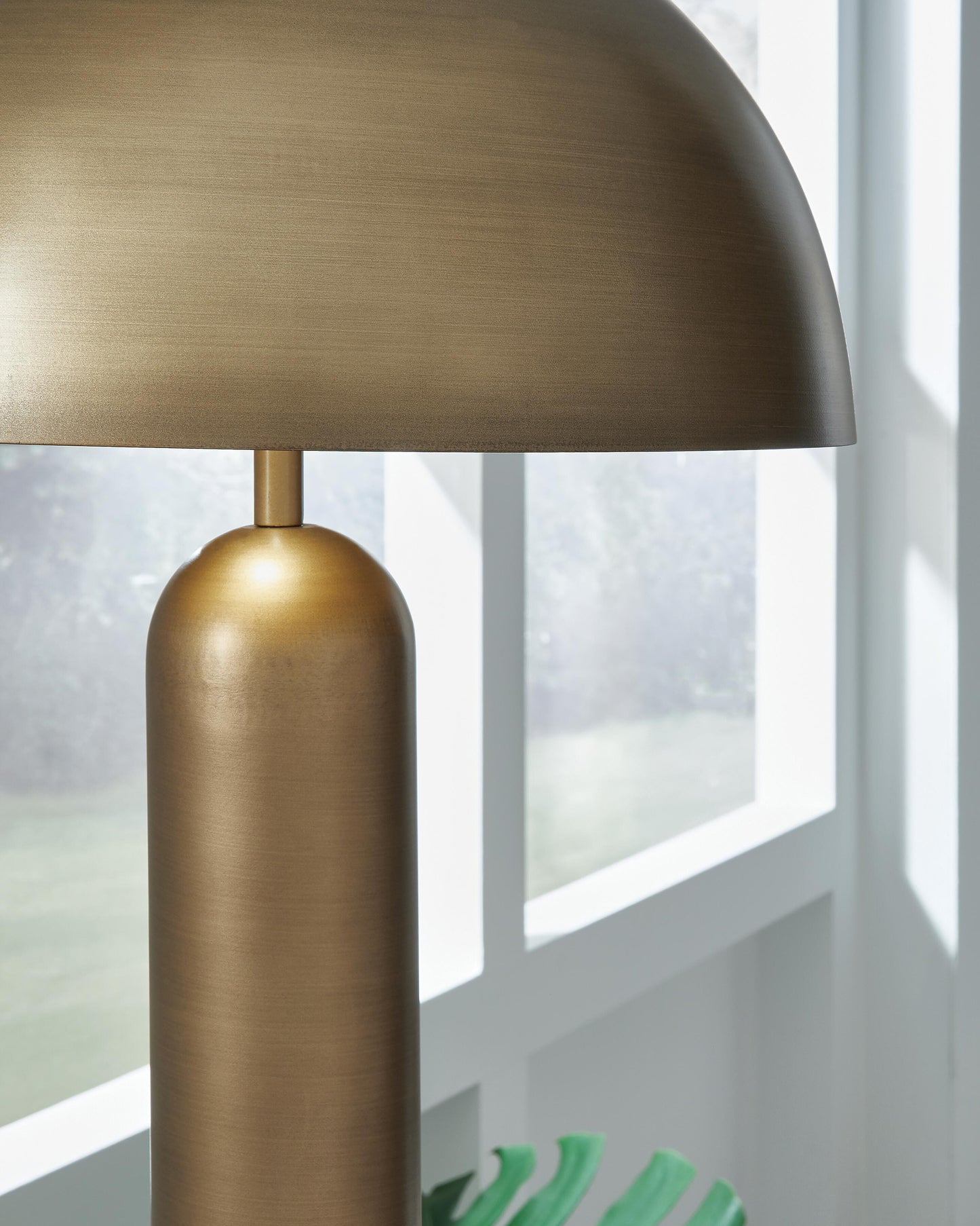 Ashley Wendfield Antique Gold Finish Floor Lamp